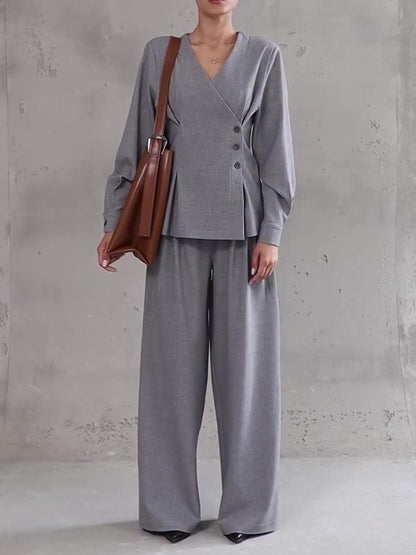 Ensemble Femme Chic Pantalon Large Élégant