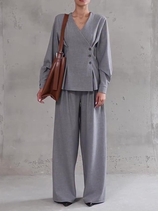 Ensemble Femme Chic Pantalon Large Élégant