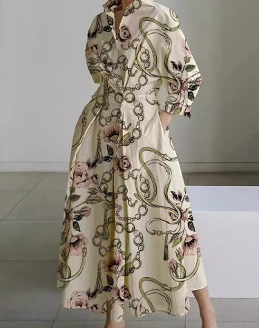 Robe Fluide Évasée Taille Élastique Femme