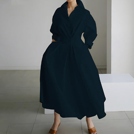 Robe Fluide Évasée Taille Élastique Femme