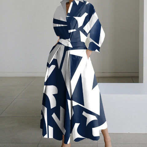 Robe Fluide Évasée Taille Élastique Femme