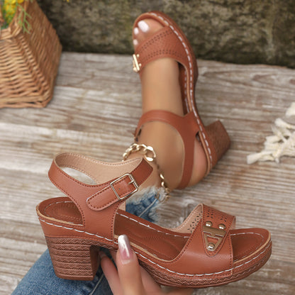 Sandales Talons Grande Taille Élégantes Femme