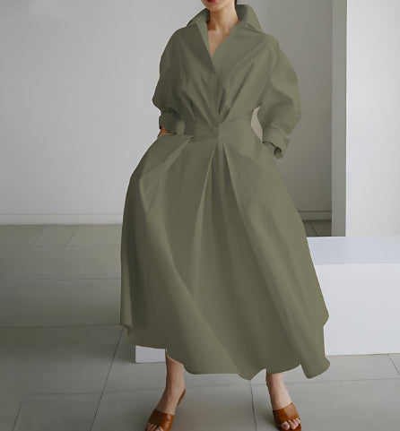 Robe Fluide Évasée Taille Élastique Femme