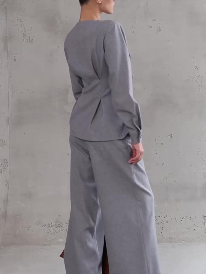 Ensemble Femme Chic Pantalon Large Élégant