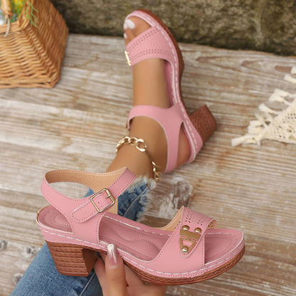 Sandales Talons Grande Taille Élégantes Femme