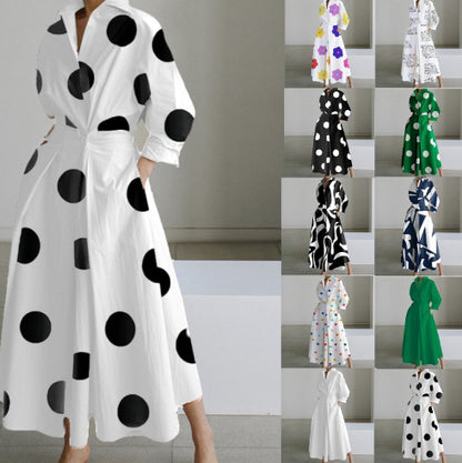 Robe Fluide Évasée Taille Élastique Femme