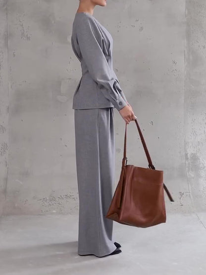 Ensemble Femme Chic Pantalon Large Élégant