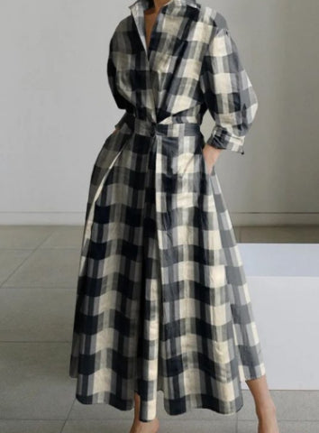 Robe Fluide Évasée Taille Élastique Femme